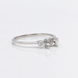 East West Oval Ring Setting w Diamond Accents