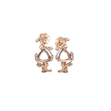 Nebula Collection Trilliant Cut Diamond Accented Earring Semi Mount