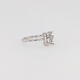 Asymmetrical Diamond Accented Ring Setting