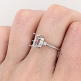 Asymmetrical Diamond Accented Ring Setting