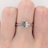 Asymmetrical Diamond Accented Ring Setting