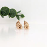 Lillian | 0.62ct Pink Sapphire Stud Earrings, Solid 14K Yellow Gold – Pear 5x3mm, Classic Birthstone Handcrafted Jewelry Gift for Her