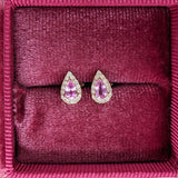 Lillian | 0.62ct Pink Sapphire Stud Earrings, Solid 14K Yellow Gold – Pear 5x3mm, Classic Birthstone Handcrafted Jewelry Gift for Her