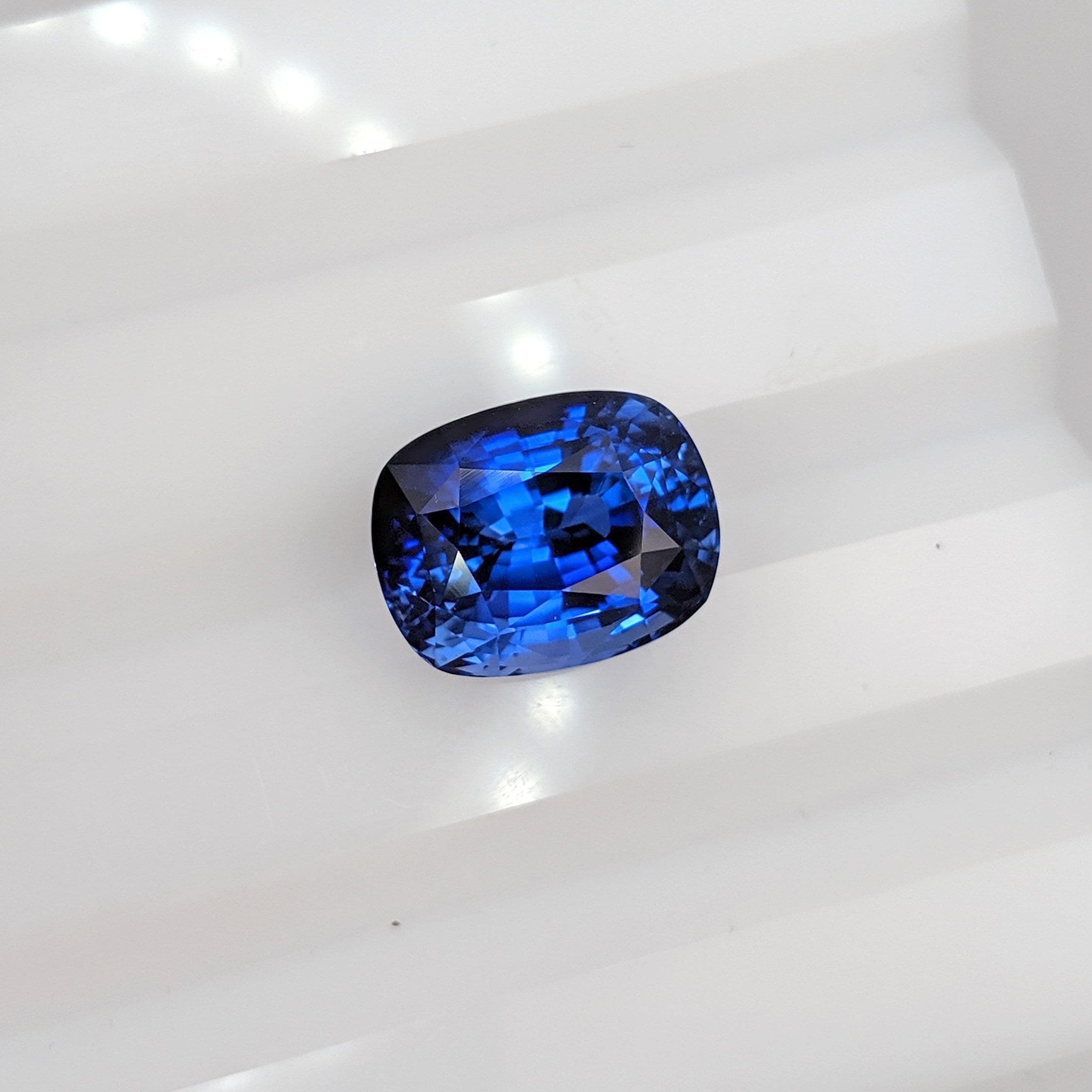 Gemstones-Natural Blue Sapphire Loose Gemstone Top Quality Cushion Shape, Faceted AAA Royal Blue Sapphire Loose Stone- 12x9.5mm 9.00cts - NNJGemstones