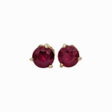 Natural Filled Red Ruby Martini Studs