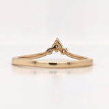 Bands-Dainty Earth Mined Diamond Band in Solid 14k Gold | V Band | Stackable | April Birthstone | Engagement Band | Tiara Ring | Milgrain Sizable - NNJGemstones