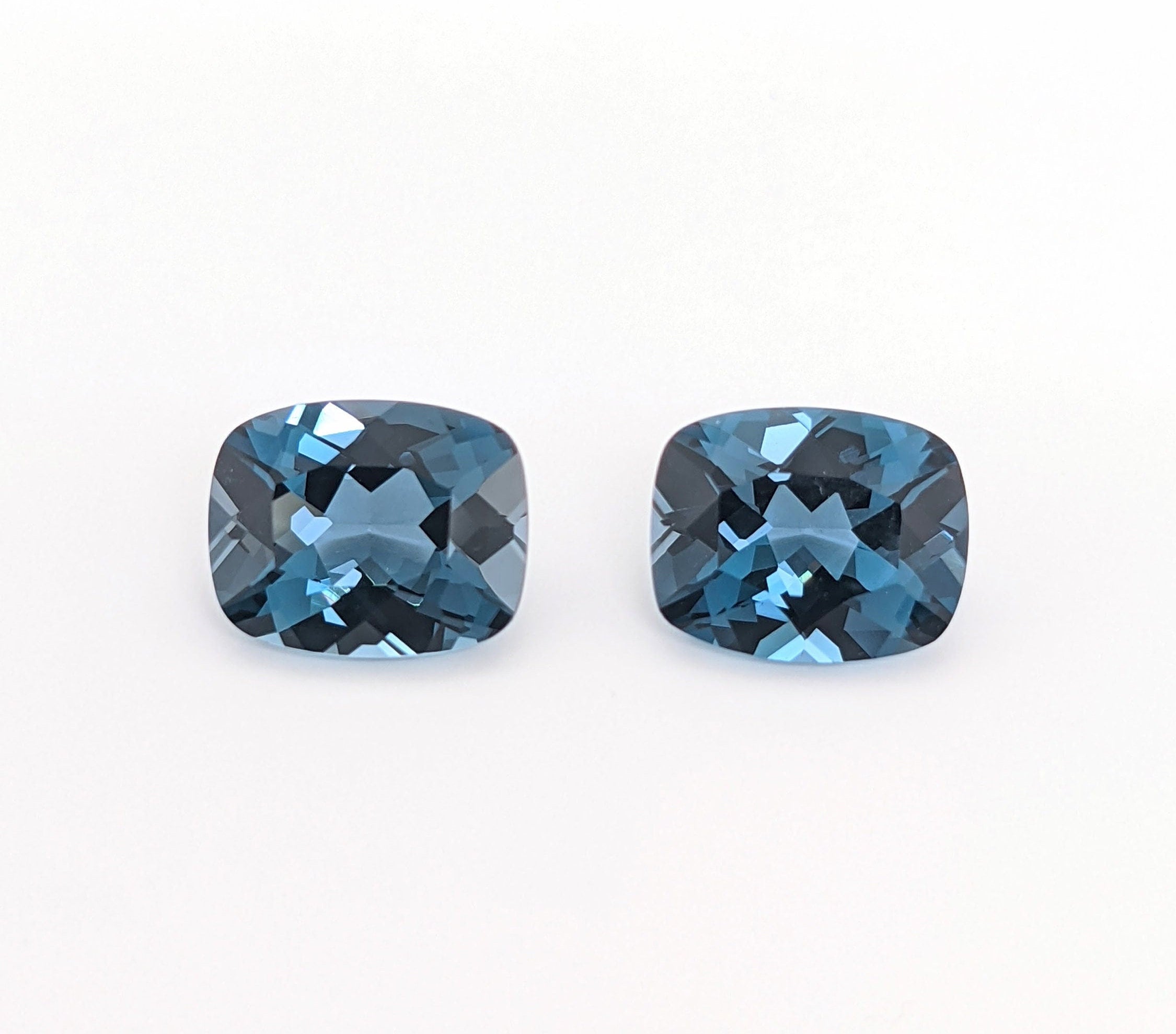 Gemstones-London Blue Topaz Loose Gemstone | Elongated Cushion Shape | 7x5mm 8x6mm 9x7mm 10x8mm 11x9mm 14x10mm| AAA | Stone Setting | Certified - NNJGemstones