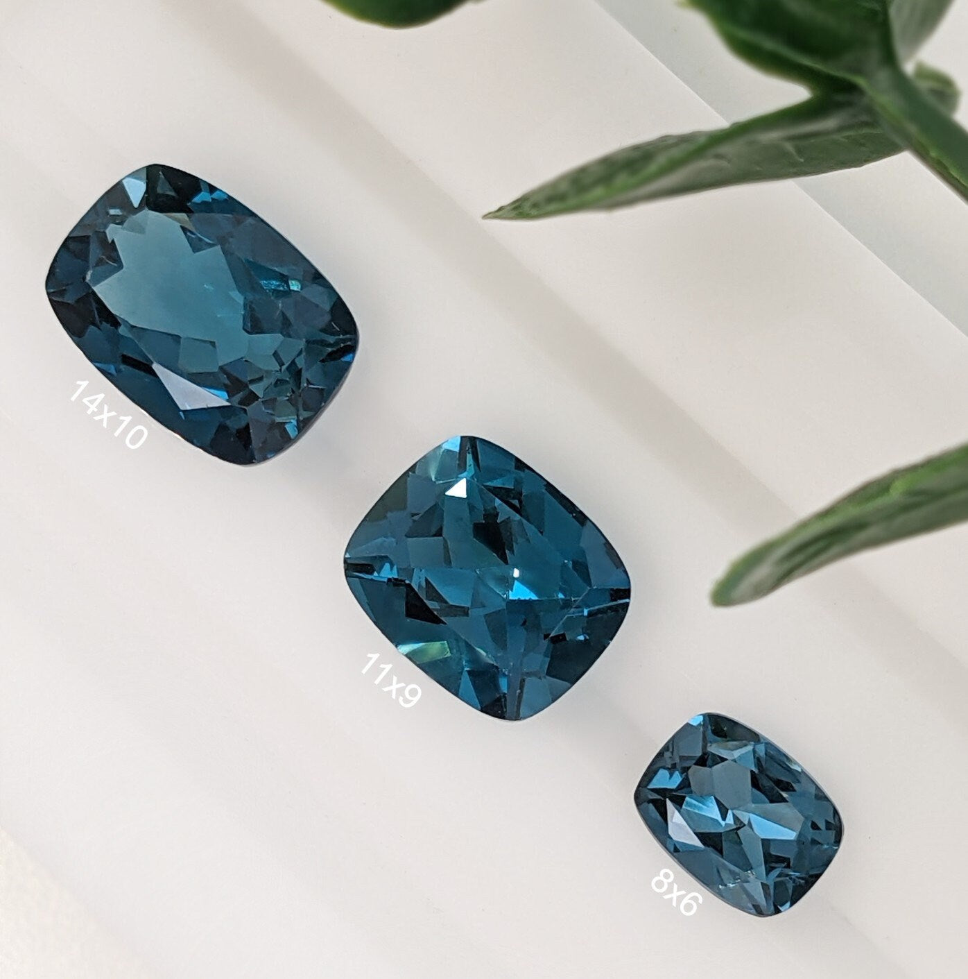 Gemstones-London Blue Topaz Loose Gemstone | Elongated Cushion Shape | 7x5mm 8x6mm 9x7mm 10x8mm 11x9mm 14x10mm| AAA | Stone Setting | Certified - NNJGemstones