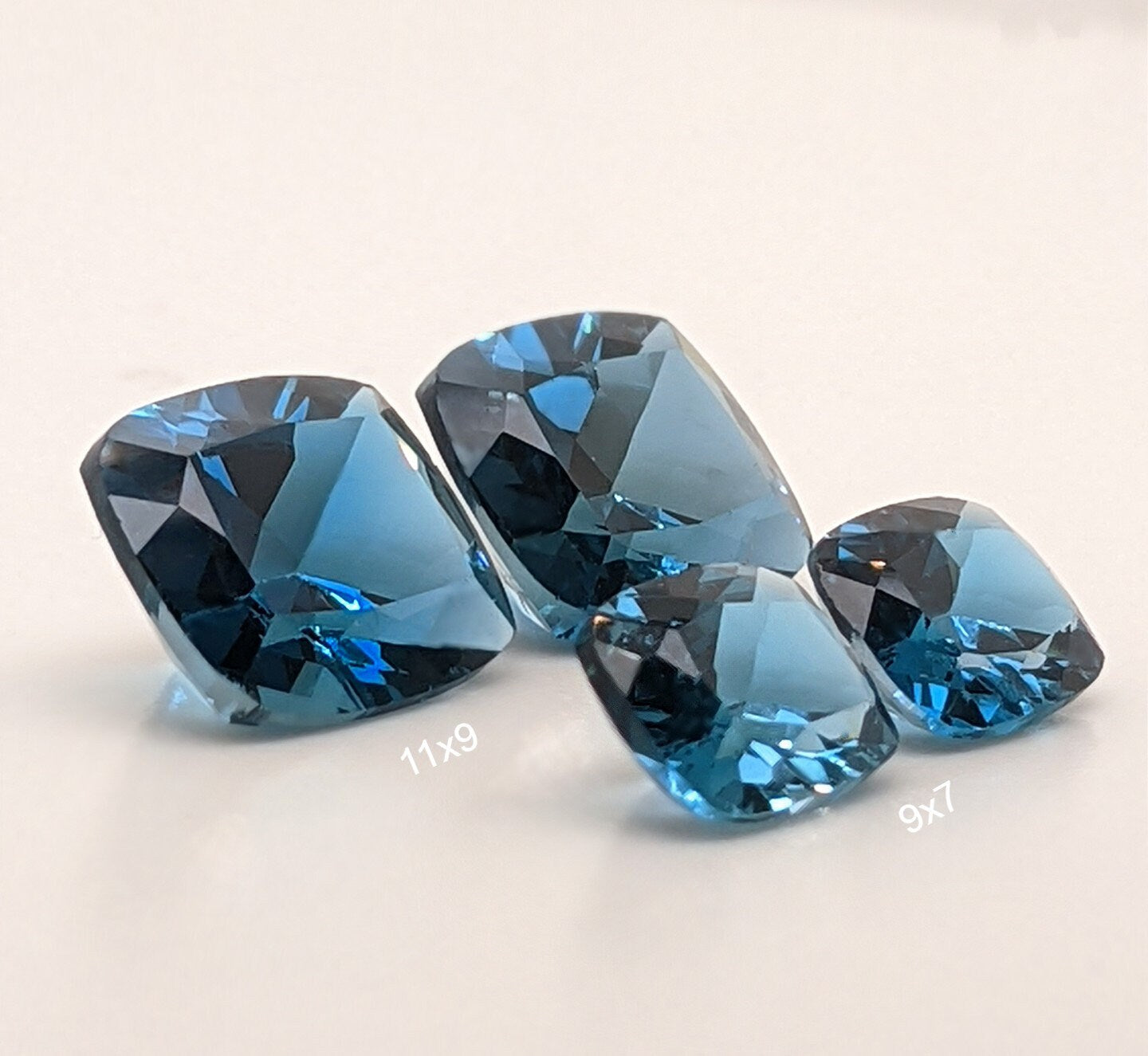 Gemstones-London Blue Topaz Loose Gemstone | Elongated Cushion Shape | 7x5mm 8x6mm 9x7mm 10x8mm 11x9mm 14x10mm| AAA | Stone Setting | Certified - NNJGemstones