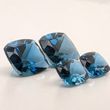 Gemstones-London Blue Topaz Loose Gemstone | Elongated Cushion Shape | 7x5mm 8x6mm 9x7mm 10x8mm 11x9mm 14x10mm| AAA | Stone Setting | Certified - NNJGemstones