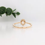 Statement Rings-Beautiful Ring Setting W Natural Diamond Halo and Pave Shank in 14K Solid Gold | Oval Shape 5x3 6x4 7x5 | Gemstone Jewelry | Customizable - NNJGemstones