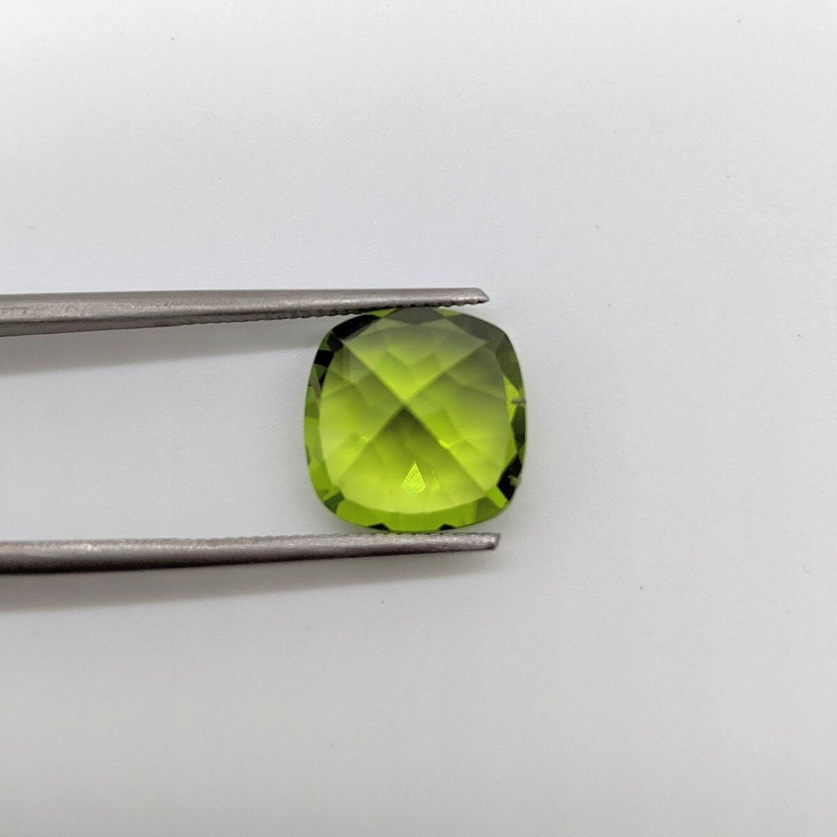 Gemstones-Certified Arizona Peridot Loose Gemstone | Cushion Cut 10mm | Green Gem | August birthstone | Stone Setting | Gemstone Jewelry | Natural - NNJGemstones