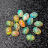 Gemstones-Certified Ethiopian Opal Loose Gemstones | Cabochon Gem | Oval Shape | 6x4mm 7x5mm 8x6mm 9x7mm | October Birthstone | Color Change | Fire - NNJGemstones