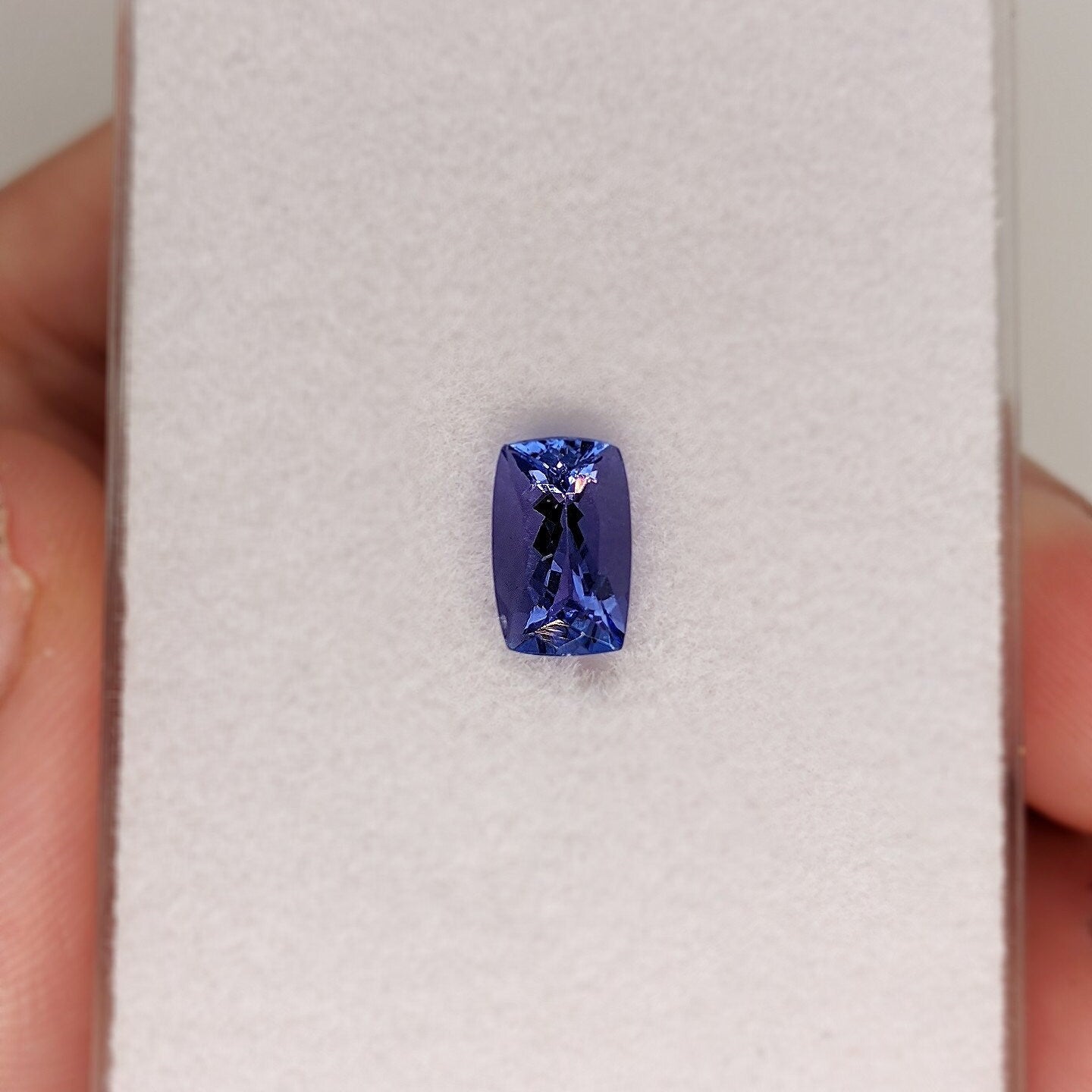 Gemstones-Certified Natural Tanzanite Loose Gemstone | Elongated Cushion 8x5mm | 1.4ct | December Birthstone | AAA Quality | Top Color | Stone Setting - NNJGemstones