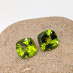 Gemstones-Certified Arizona Peridot Loose Gemstone | Cushion Cut 10mm | Green Gem | August birthstone | Stone Setting | Gemstone Jewelry | Natural - NNJGemstones