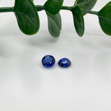 Gemstones-Blue Sapphire Loose Gemstones | Diffused | Round 4mm 4.5mm 5mm 6mm | September Birthstone | Jewelry Stone Setting | Pairs - NNJGemstones