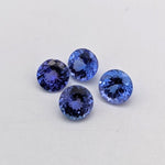 Gemstones-Certified Earth Mined Tanzanite Single Loose Gemstone | Round | 3.5mm 4mm 5mm 6mm 6.5mm 7mm 8mm 10mm | December Birthstone | Block D - NNJGemstones