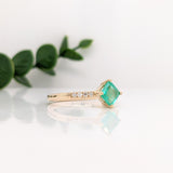 Statement Rings-Dainty Cushion Diamond Ring Semi Mount in 14K White, Yellow, or Rose Gold | 4mm 5mm 6mm 7mm 8mm | Custom Options Available! - NNJGemstones