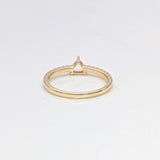 14K Solid Gold Trillion Ring Setting: Natural Diamond Accented Shank, Handcrafted Jewelry | 5mm