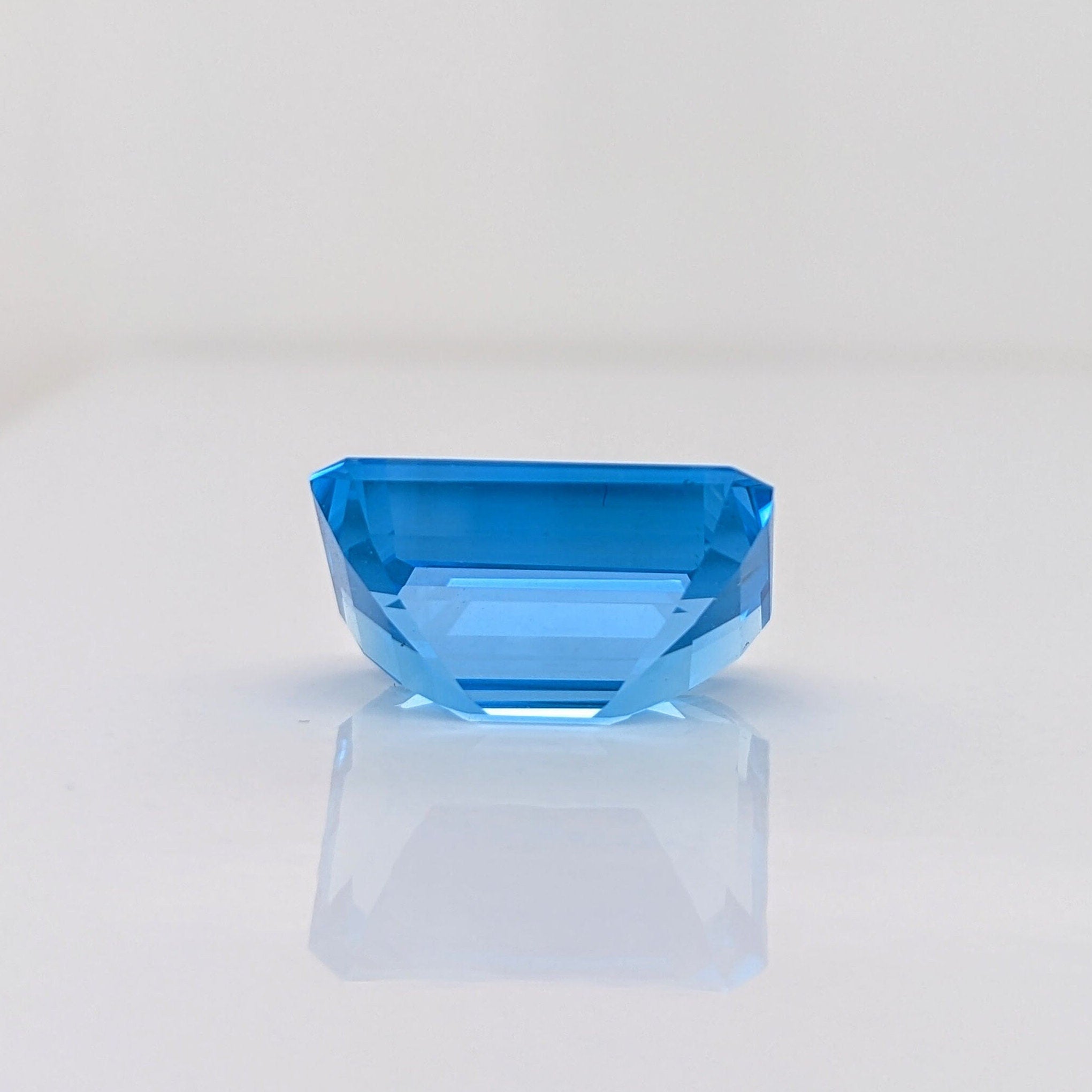 Gemstones-Swiss Topaz Natural Loose Gemstone | Emerald Cut 18.5x13.5mm 16x12mm 14x10mm | December Birthstone | Blue Jewelry Center Stone | Certified - NNJGemstones