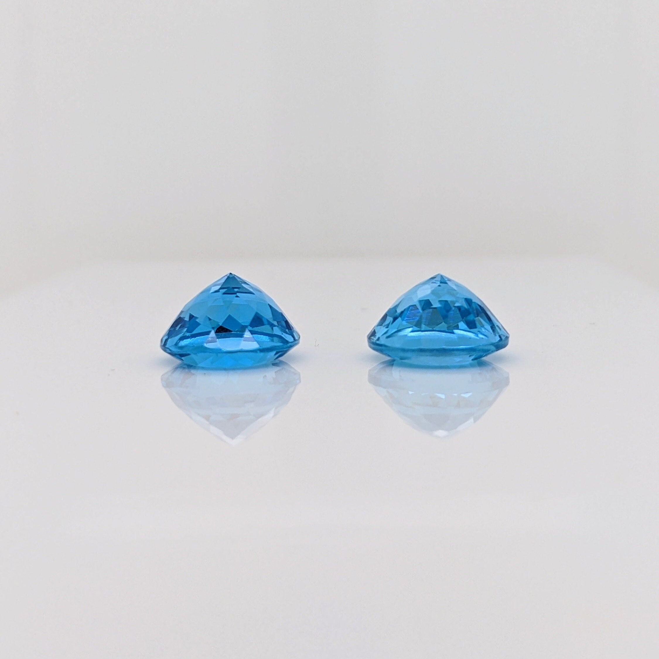 Gemstones-Loose Swiss Blue Topaz Natural Gemstones | Round | 5mm 6mm 7mm 8mm 9mm 10mm 11mm | December Birthstone | Jewelry Center Stone | Certified - NNJGemstones