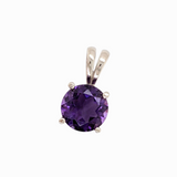 Rabbit Bail Solitaire Amethyst Pendant