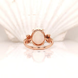 Statement Rings-Statement Ethiopian Opal Ring with Diamond Accents in Solid 14k Rose Gold | Oval 14x10mm | Gemstone Jewelry | October Birthstone | Statement - NNJGemstones