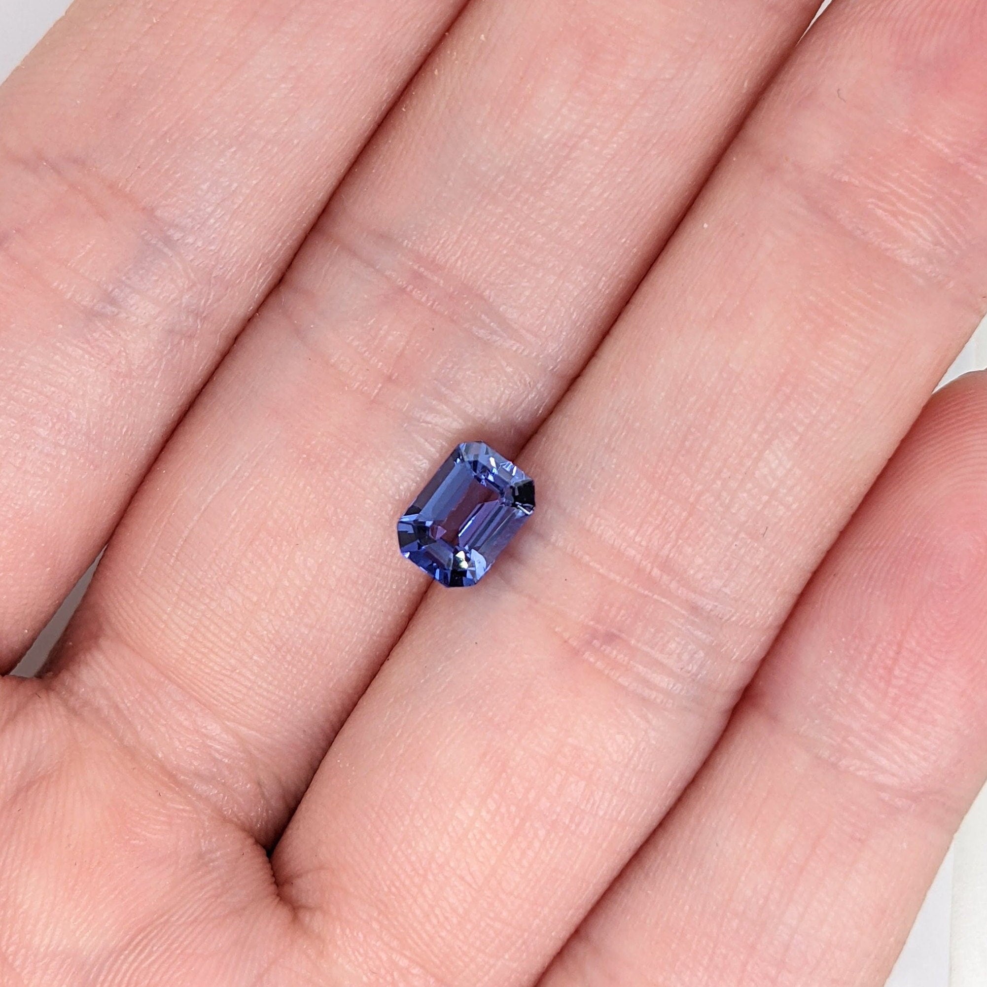 Gemstones-Earth Mined Tanzanite Loose Gemstone | Emerald Cut 7x5mm | December Birthstone | Block D | Blue Center Stone | 1 Carat | Certified - NNJGemstones