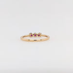 Stackable Rings-Stunning Rhodolite Garnet Band in 14k Solid Yellow, White, Rose Gold | Round 3mm | January Birthstone | Minimalist | Elegant | Simple Design - NNJGemstones