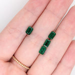 Gemstones-Zambian Emerald Loose Gemstones | Emerald Cut 6x4mm | May Birthstone | Natural Earth Mined | Green Center Stone | Semi Mount | Half Carat - NNJGemstones