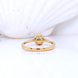 Statement Rings-Understated Elegant Ring Settings W Diamond Accents in 14K Solid Gold | Round Shape | Bezel Setting | Gemstone Setting | Customizable - NNJGemstones