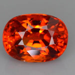 Gemstones-Vivid Orange Spessartine Garnet | Oval 8x6x5mm| January Birthstone | 2 Carats | Untreated | Orange Jewelry Center Stone - NNJGemstones