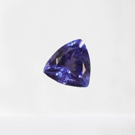 Gemstones-Vivid Bluish Violet Tanzanite Natural Gemstone | Trillion 8x7x4.5mm | Blue Jewelry Center Stone | December Birthstone | 2 Carats - NNJGemstones