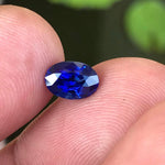 Gemstones-Medium-Dark Royal Blue Sapphire Natural Gemstone | Oval 8x6x4.5mm | Heat Only | Blue Jewelry Center Stone | September Birthstone | 2 Carats - NNJGemstones