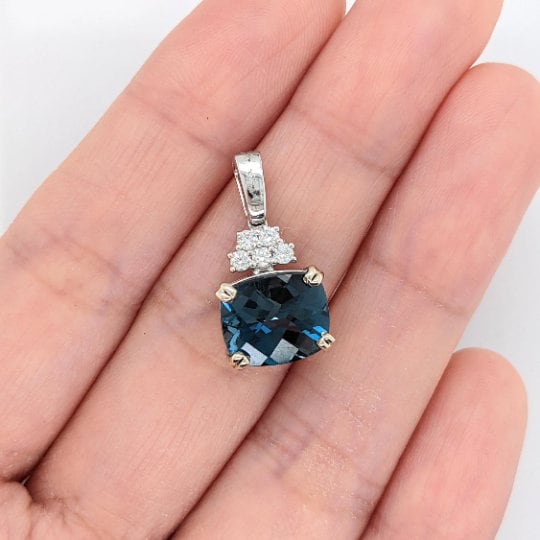 Gemstones-London Blue Topaz Loose Gemstone | Elongated Cushion Shape | 7x5mm 8x6mm 9x7mm 10x8mm 11x9mm 14x10mm| AAA | Stone Setting | Certified - NNJGemstones