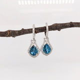 Gemstones-London Blue Topaz Loose Gemstone | Pear Shape 6x4mm 7x5mm 8x6mm 9x7mm 10x8mm | December Birthstone | Blue Gem | Jewelry Setting | Certified - NNJGemstones