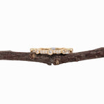 Bands-Dainty Stackable Band with Alternating Bezel and Prong Set Natural Earth Mined Diamonds in Solid 14k Gold | April Birthstone | Anniversary - NNJGemstones