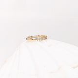 Bands-Unique Stackable Band Design w Natural Earth Mined Diamonds in Solid 14k Gold | April Birthstone | Anniversary | Promise Band | Fine Jewelry - NNJGemstones