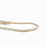 5 carats Diamond Tennis Bracelet in 14K Yellow Gold with Secure Clasp | Low Profile 4 prong