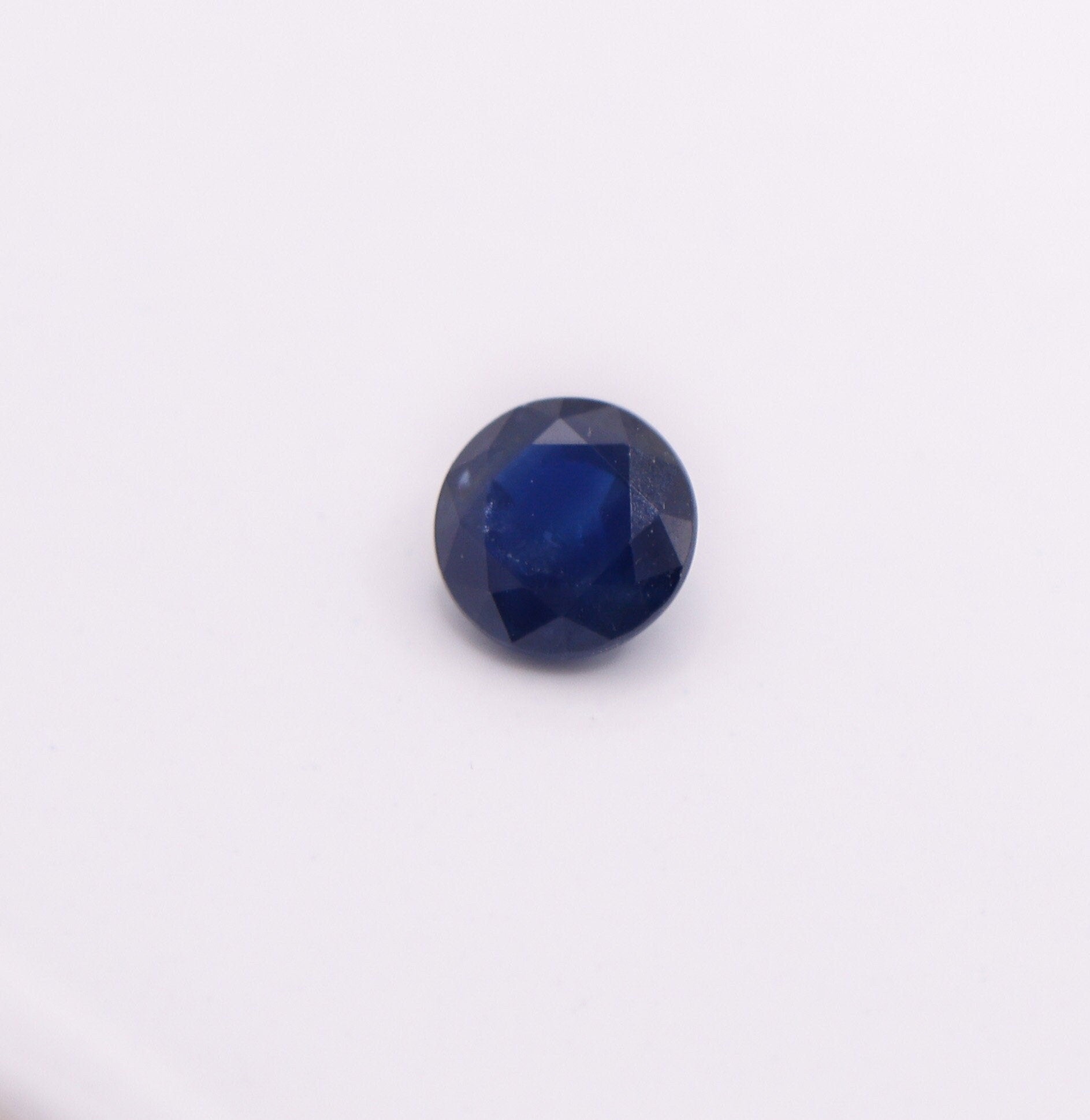 Gemstones-Midnight Blue Sapphire | Heated | Round 6mm | Loose Gemstone | September Birthstone | Jewelry Stone Setting - NNJGemstones