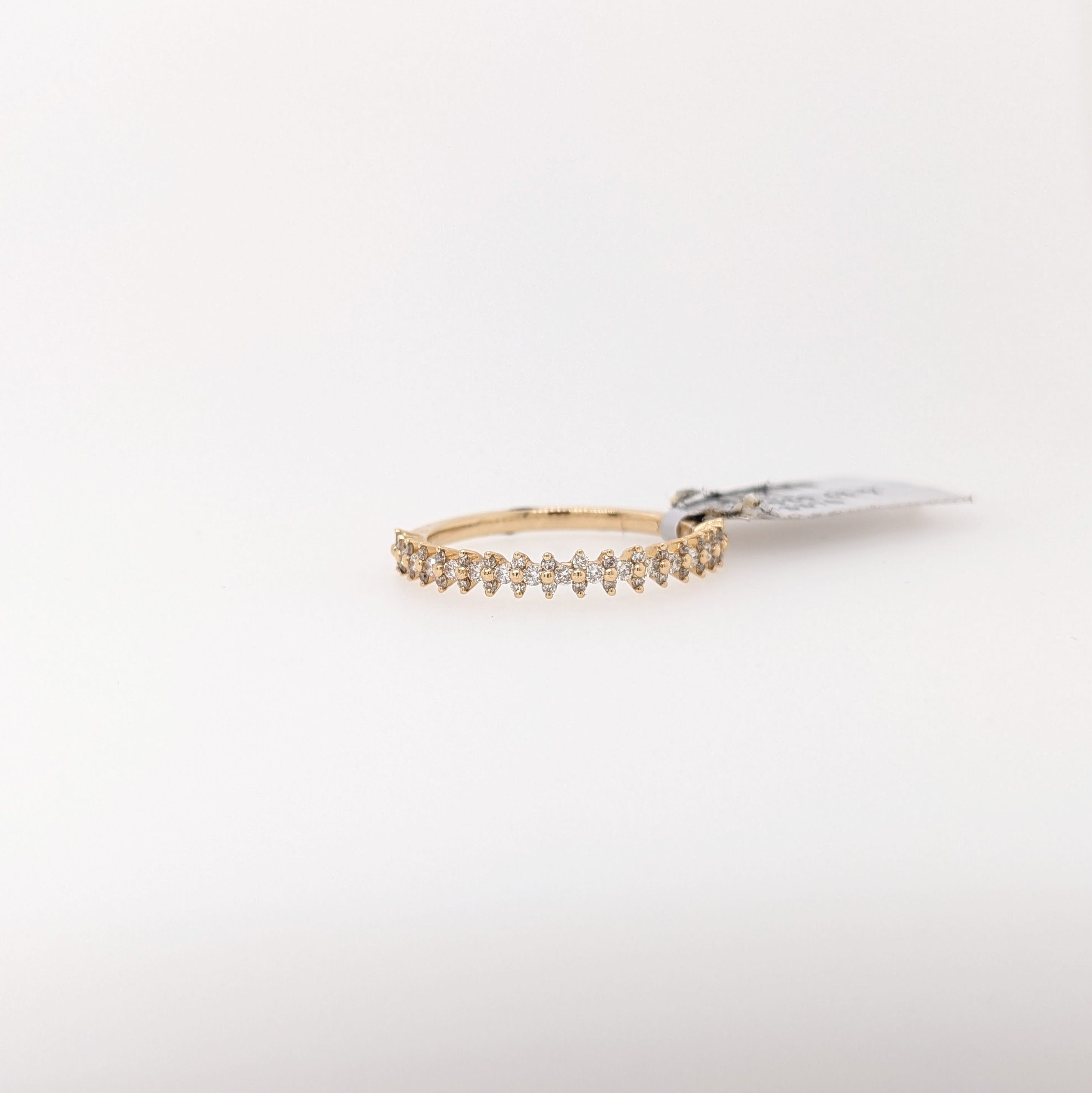 Bands-Unique Stackable Band Design w Natural Earth Mined Diamonds in Solid 14k Gold | April Birthstone | Anniversary | Promise Band | Fine Jewelry - NNJGemstones