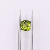 Gemstones-Certified Arizona Peridot Loose Gemstone | Cushion Cut 10mm | Green Gem | August birthstone | Stone Setting | Gemstone Jewelry | Natural - NNJGemstones