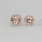 Gemstones-Single Certified Peach Morganite Loose Gemstone | AAA Cor de Rosa | Portuguese Cut | Round Cut | 6mm 7mm 8mm 9mm + | Jewelry Stone Setting - NNJGemstones