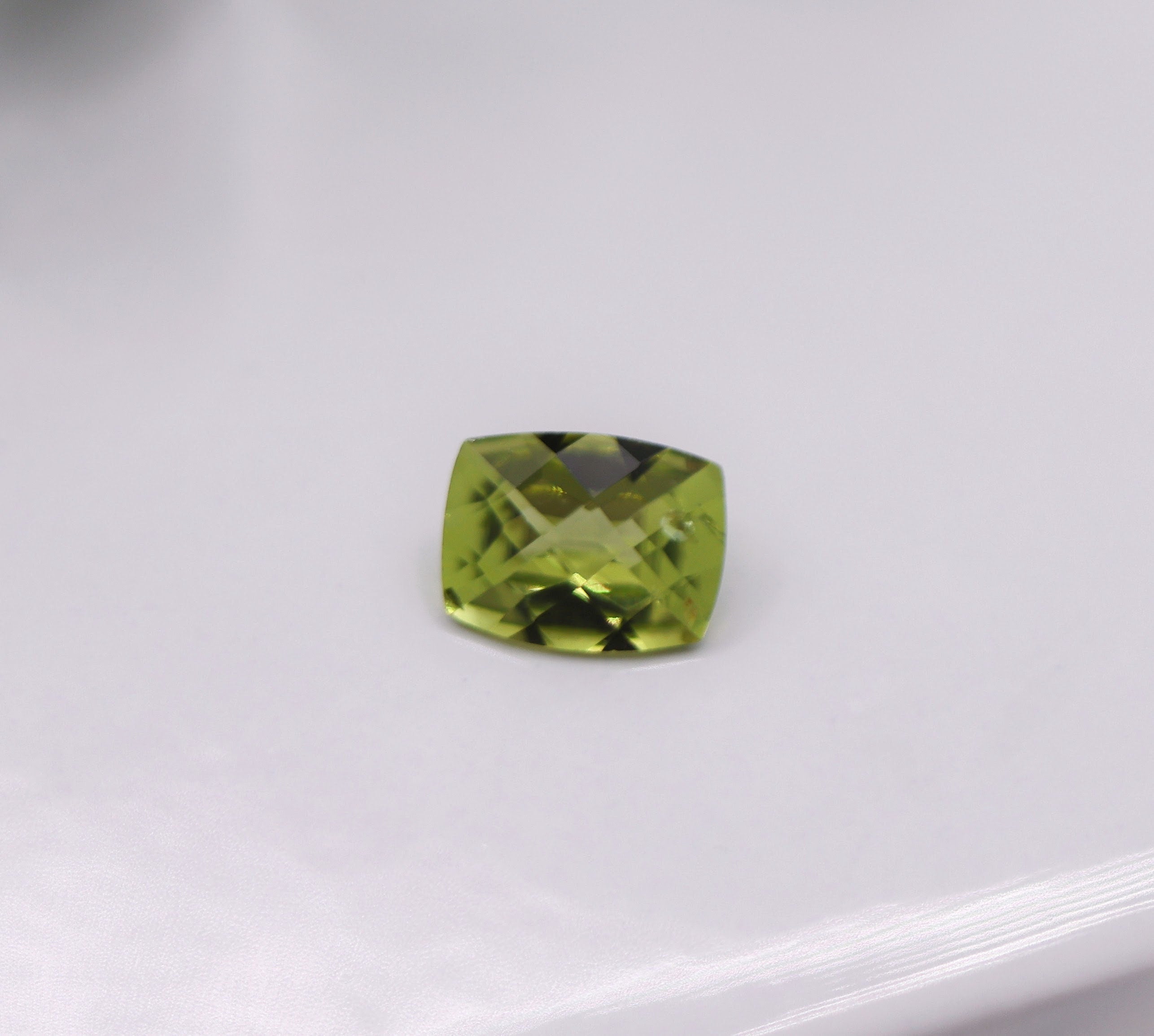 Gemstones-Certified Arizona Peridot Loose Gemstone | Cushion Shape 8x6mm, 9x7mm, 11x9mm | Green Gem | August Birthstone | Checker Top | Radiant Cut | - NNJGemstones