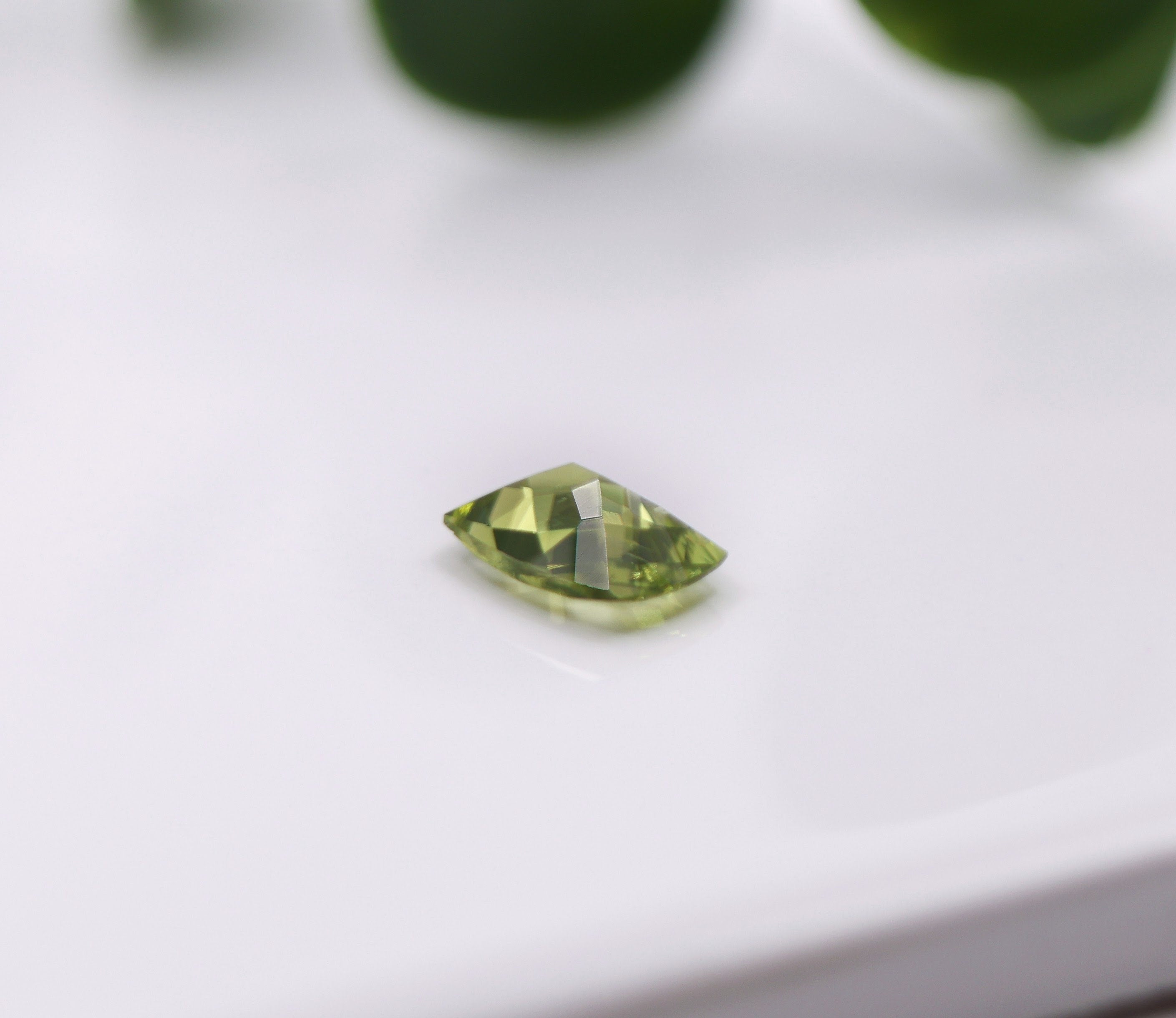 Gemstones-Certified Arizona Peridot Loose Gemstone | Cushion Shape 8x6mm, 9x7mm, 11x9mm | Green Gem | August Birthstone | Checker Top | Radiant Cut | - NNJGemstones