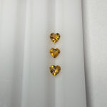 Gemstones-Certified Natural Heart Shape Golden Citrines | 4mm | Earth Mined Gemstone | Loose Gemstone | November Birthstone | Stone Setting - NNJGemstones