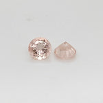 Gemstones-Single Certified Peach Morganite Loose Gemstone | AAA Cor de Rosa | Portuguese Cut | Round Cut | 6mm 7mm 8mm 9mm + | Jewelry Stone Setting - NNJGemstones