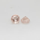 Gemstones-Single Certified Peach Morganite Loose Gemstone | AAA Cor de Rosa | Portuguese Cut | Round Cut | 6mm 7mm 8mm 9mm + | Jewelry Stone Setting - NNJGemstones