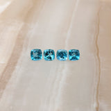 Gemstones-Paraiba Apatite Loose Gemstones | Cushion Cut 5mm | Blue Green Gem | Jewelry Center Stone Setting | Blue Green - NNJGemstones