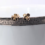 Dangle & Drop Earrings-Drop Stud Earring Settings in Solid 14K Gold w Diamond Accents | Emerald Cut 7x5mm | Gem Semi-Mounts | Staple Earrings | Customizable - NNJGemstones